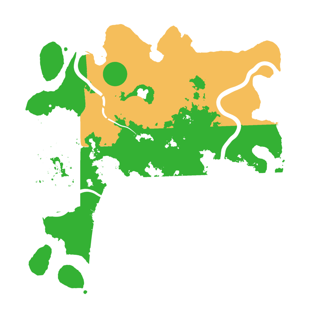 Biome Rust Map: Procedural Map, Size: 3500, Seed: 9500