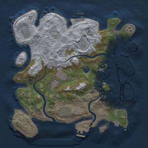 Thumbnail Rust Map: Procedural Map, Size: 3500, Seed: 1545265559, 14 Monuments