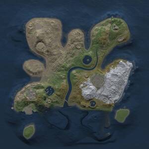 Thumbnail Rust Map: Procedural Map, Size: 2500, Seed: 6796, 7 Monuments