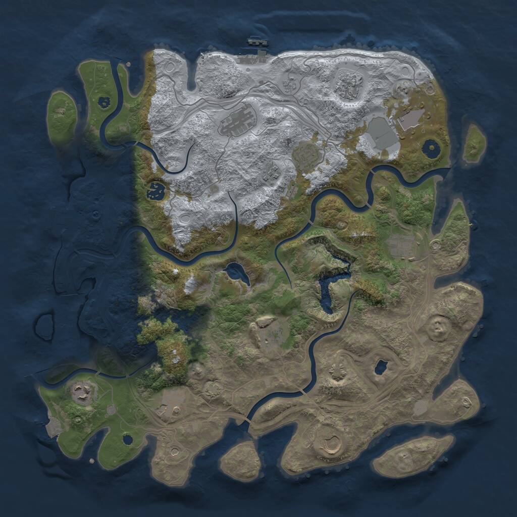 Rust Map: Procedural Map, Size: 4250, Seed: 1518531255, 17 Monuments