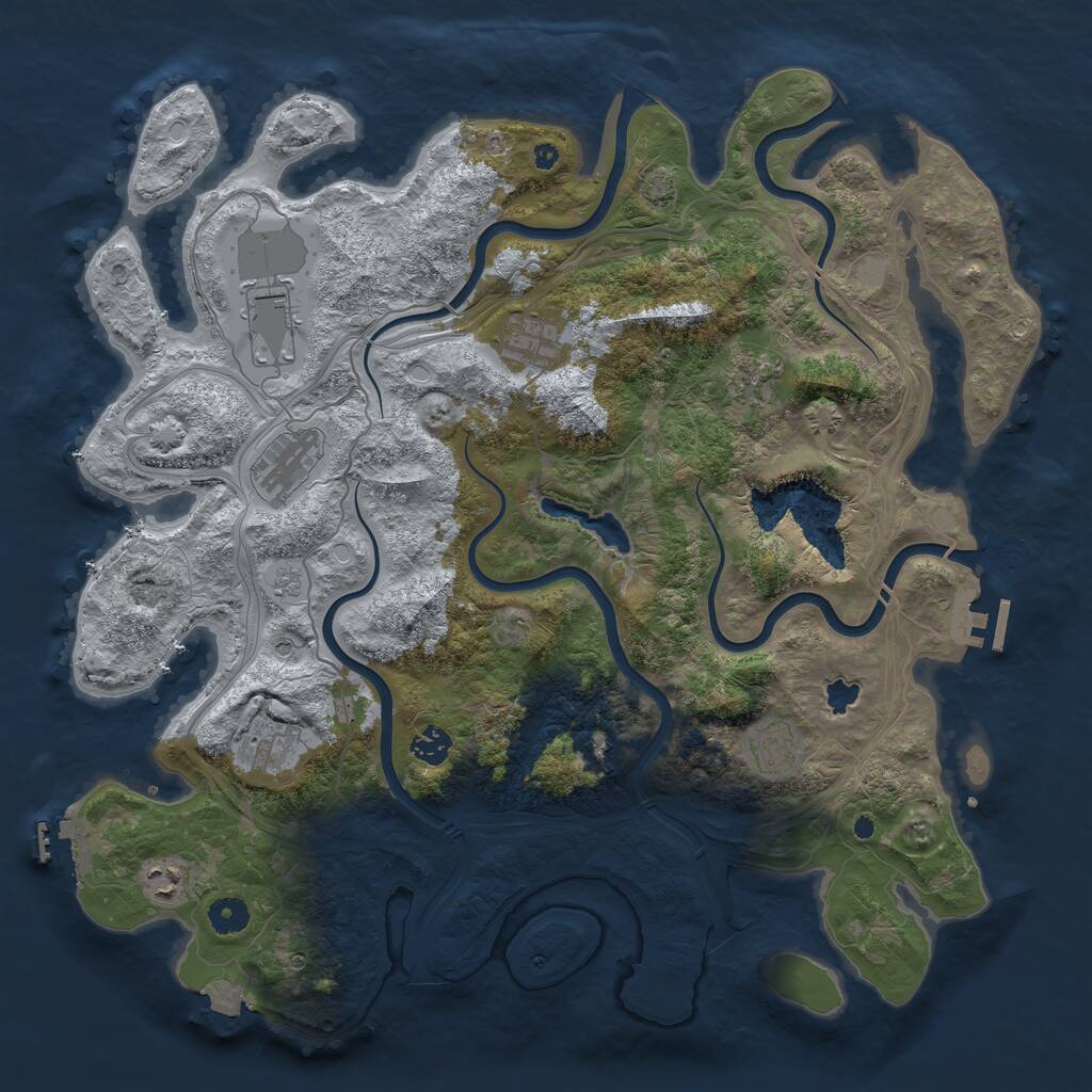 Rust Map: Procedural Map, Size: 4250, Seed: 357979343, 15 Monuments