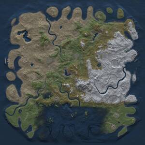 Thumbnail Rust Map: Procedural Map, Size: 6000, Seed: 1475164994, 17 Monuments