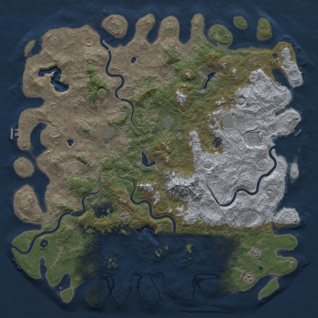 Rust Map: Procedural Map, Size: 6000, Seed: 1475164994, 17 Monuments