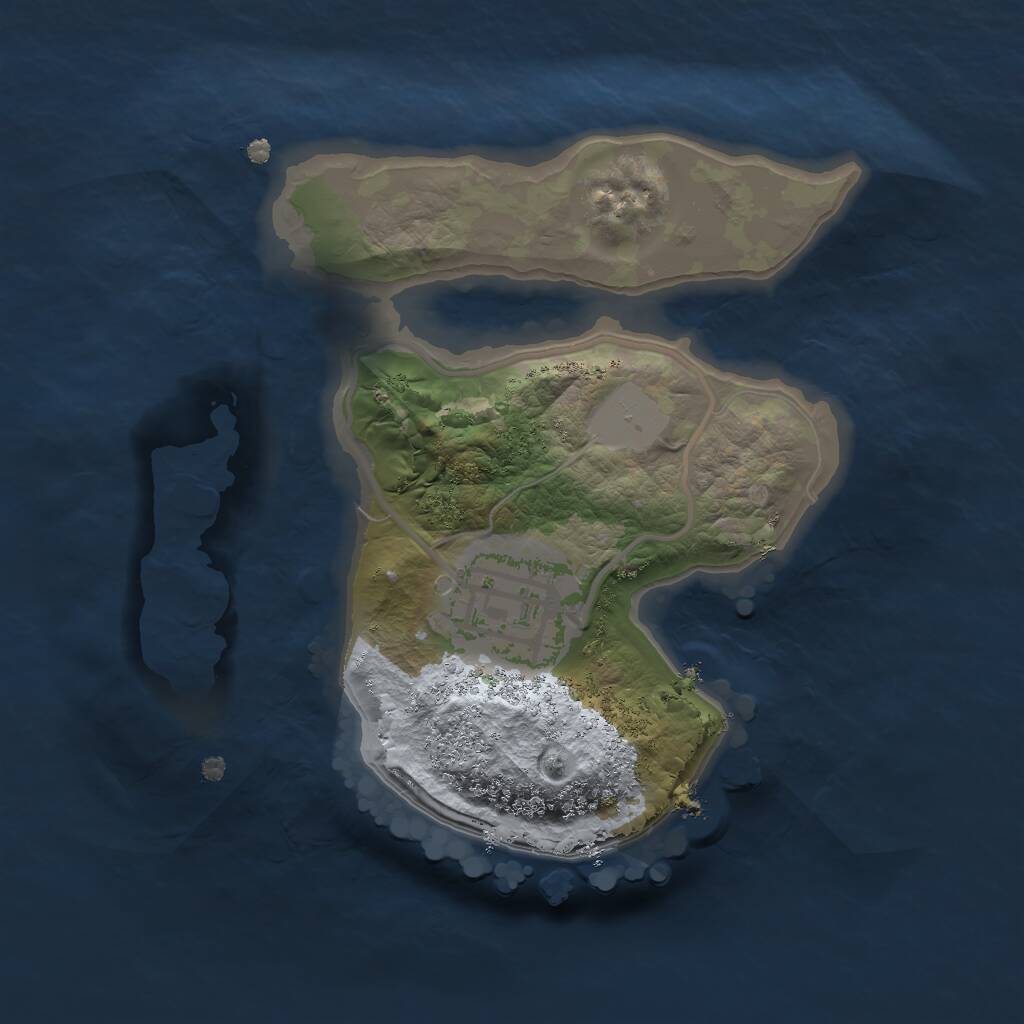 Rust Map: Procedural Map, Size: 1700, Seed: 417499170, 2 Monuments