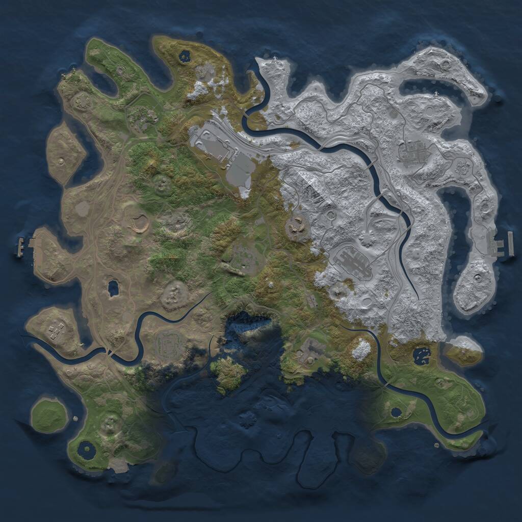 Rust Map: Procedural Map, Size: 4250, Seed: 35465841, 17 Monuments