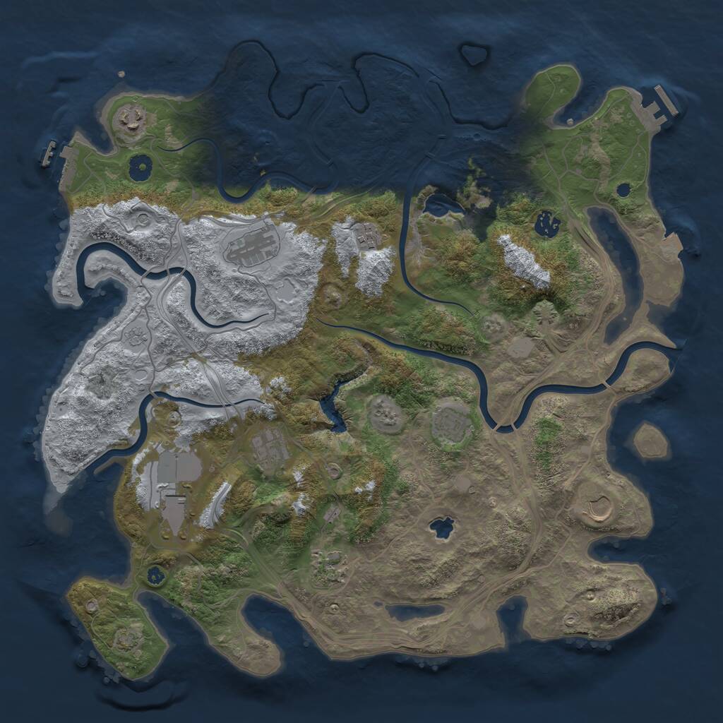 Rust Map: Procedural Map, Size: 4250, Seed: 1943, 15 Monuments