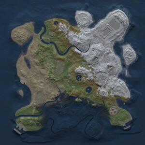 Thumbnail Rust Map: Procedural Map, Size: 3500, Seed: 797916389, 13 Monuments