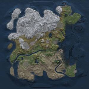 Thumbnail Rust Map: Procedural Map, Size: 3500, Seed: 372656921, 14 Monuments