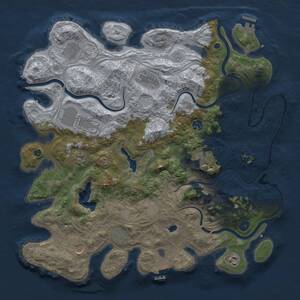 Thumbnail Rust Map: Procedural Map, Size: 4250, Seed: 677186, 17 Monuments