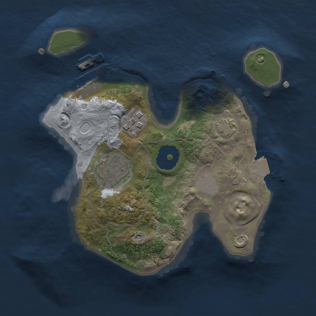 Rust Map: Procedural Map, Size: 2000, Seed: 65891455, 5 Monuments