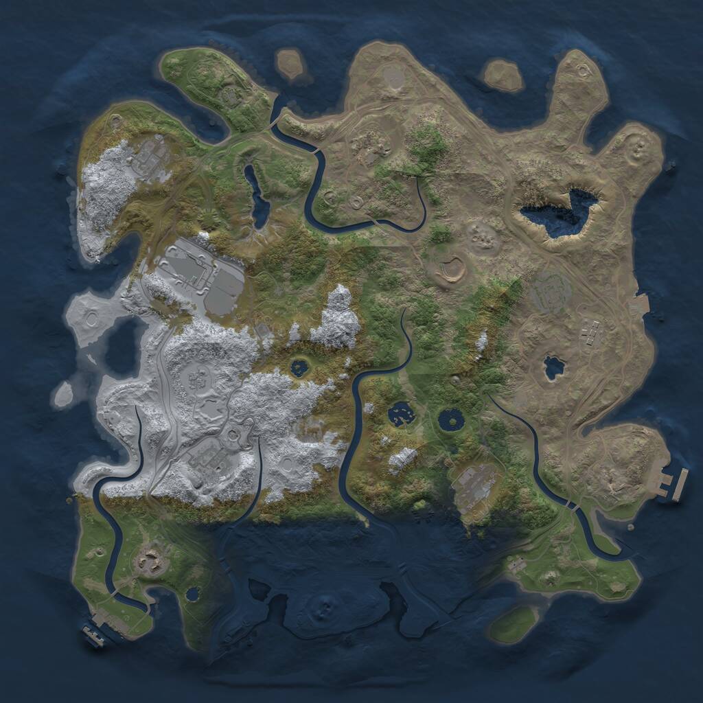 Rust Map: Procedural Map, Size: 4250, Seed: 1652599274, 16 Monuments