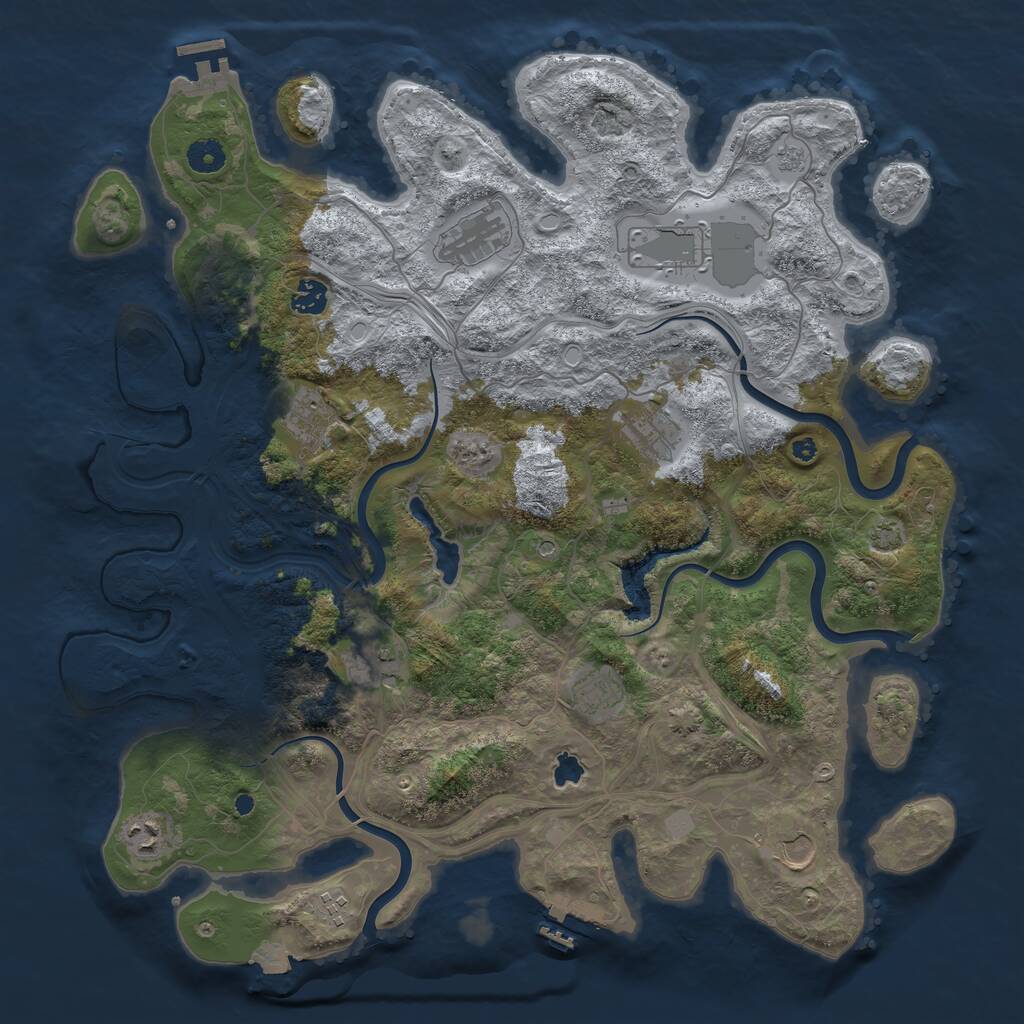 Rust Map: Procedural Map, Size: 4250, Seed: 1683602482, 16 Monuments
