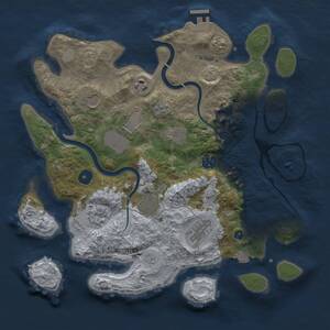 Thumbnail Rust Map: Procedural Map, Size: 3500, Seed: 921905858, 14 Monuments