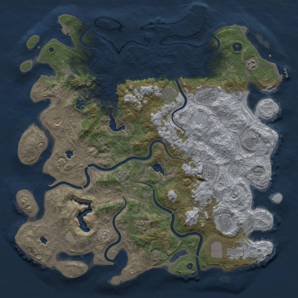 Rust Map: Procedural Map, Size: 4800, Seed: 773020732, 17 Monuments