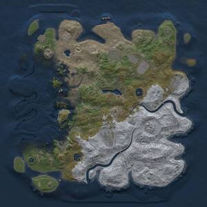 Thumbnail Rust Map: Procedural Map, Size: 4000, Seed: 1599318045, 16 Monuments