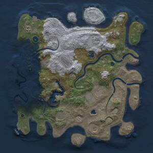 Thumbnail Rust Map: Procedural Map, Size: 4000, Seed: 648239, 14 Monuments