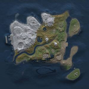 Thumbnail Rust Map: Procedural Map, Size: 2500, Seed: 671940823, 7 Monuments