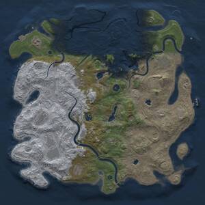 Thumbnail Rust Map: Procedural Map, Size: 4500, Seed: 998222846, 17 Monuments