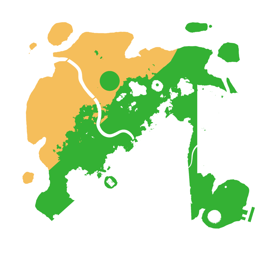 Biome Rust Map: Procedural Map, Size: 3500, Seed: 18883