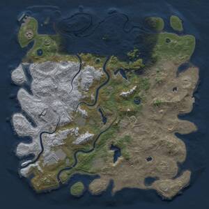 Thumbnail Rust Map: Procedural Map, Size: 4750, Seed: 359300, 17 Monuments