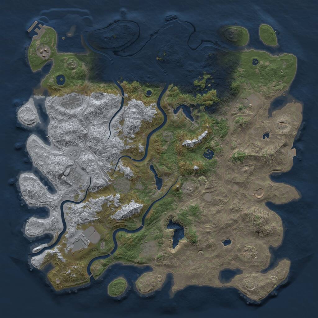 Rust Map: Procedural Map, Size: 4750, Seed: 359300, 17 Monuments