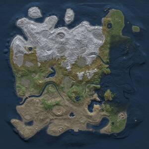 Thumbnail Rust Map: Procedural Map, Size: 4000, Seed: 45575, 16 Monuments