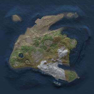 Thumbnail Rust Map: Procedural Map, Size: 2000, Seed: 1253045614, 6 Monuments