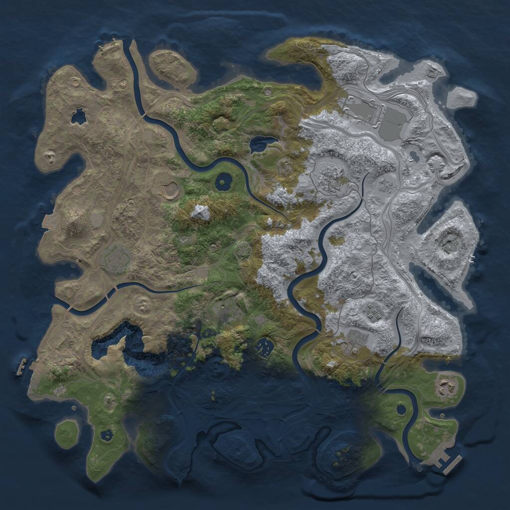 Rust Map: Procedural Map, Size: 4250, Seed: 796192, 15 Monuments