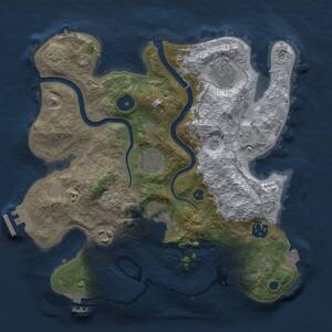 Thumbnail Rust Map: Procedural Map, Size: 3000, Seed: 375407296, 12 Monuments