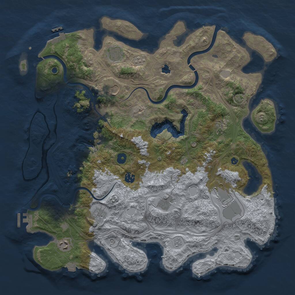 Rust Map: Procedural Map, Size: 4250, Seed: 233873, 15 Monuments