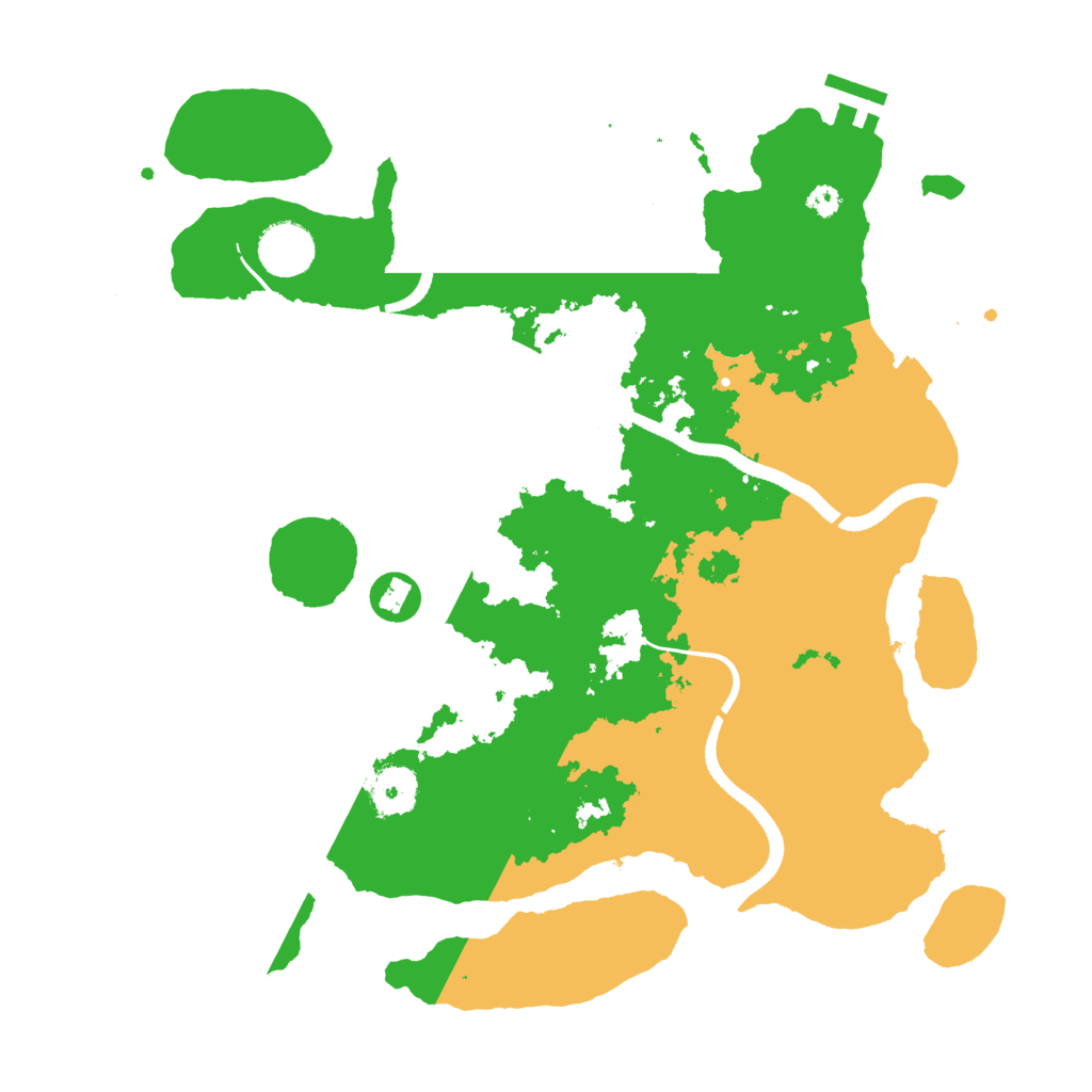 Biome Rust Map: Procedural Map, Size: 3500, Seed: 472839561