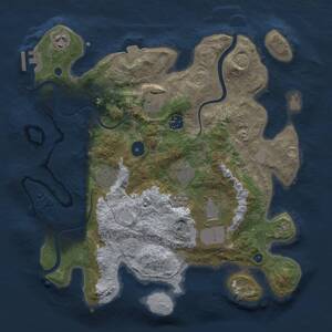 Thumbnail Rust Map: Procedural Map, Size: 3500, Seed: 14435, 12 Monuments
