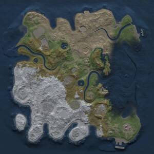 Thumbnail Rust Map: Procedural Map, Size: 3500, Seed: 1932014418, 16 Monuments