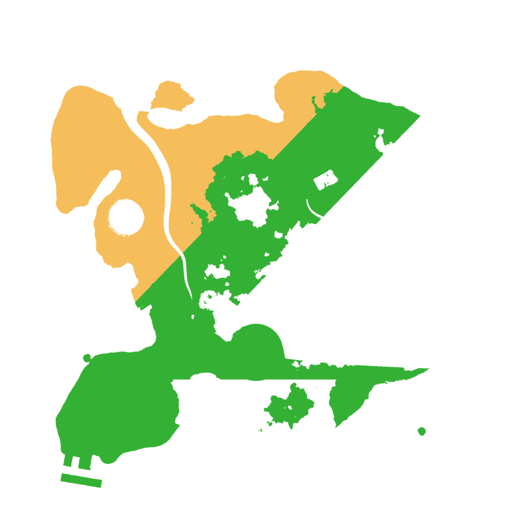Biome Rust Map: Procedural Map, Size: 2500, Seed: 1048765581