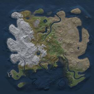 Thumbnail Rust Map: Procedural Map, Size: 4000, Seed: 11084, 16 Monuments