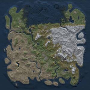 Thumbnail Rust Map: Procedural Map, Size: 6000, Seed: 478989956, 17 Monuments