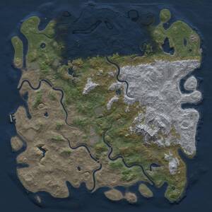 Thumbnail Rust Map: Procedural Map, Size: 6000, Seed: 478989956, 17 Monuments