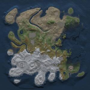 Thumbnail Rust Map: Procedural Map, Size: 3500, Seed: 2112674863, 14 Monuments