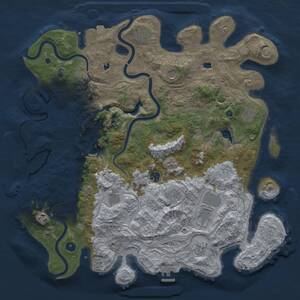 Thumbnail Rust Map: Procedural Map, Size: 4560, Seed: 50000, 16 Monuments