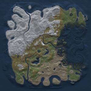 Thumbnail Rust Map: Procedural Map, Size: 4500, Seed: 660793273, 16 Monuments