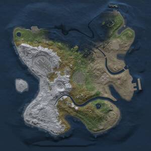 Thumbnail Rust Map: Procedural Map, Size: 2700, Seed: 1770811289, 9 Monuments
