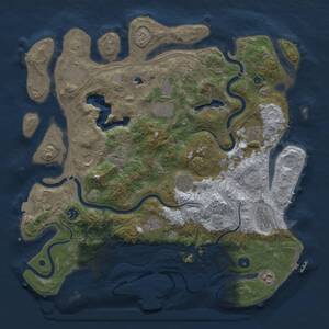 Thumbnail Rust Map: Procedural Map, Size: 4250, Seed: 1774905673, 17 Monuments