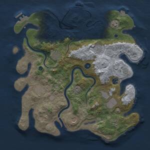 Thumbnail Rust Map: Procedural Map, Size: 3700, Seed: 1846979213, 15 Monuments