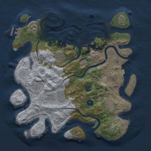Thumbnail Rust Map: Procedural Map, Size: 3500, Seed: 603234504, 12 Monuments