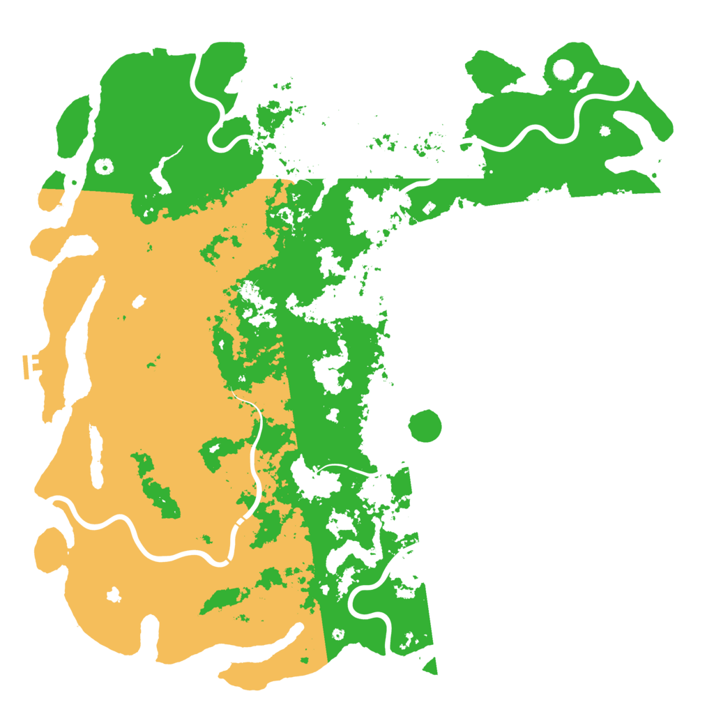 Biome Rust Map: Procedural Map, Size: 6000, Seed: 7302025