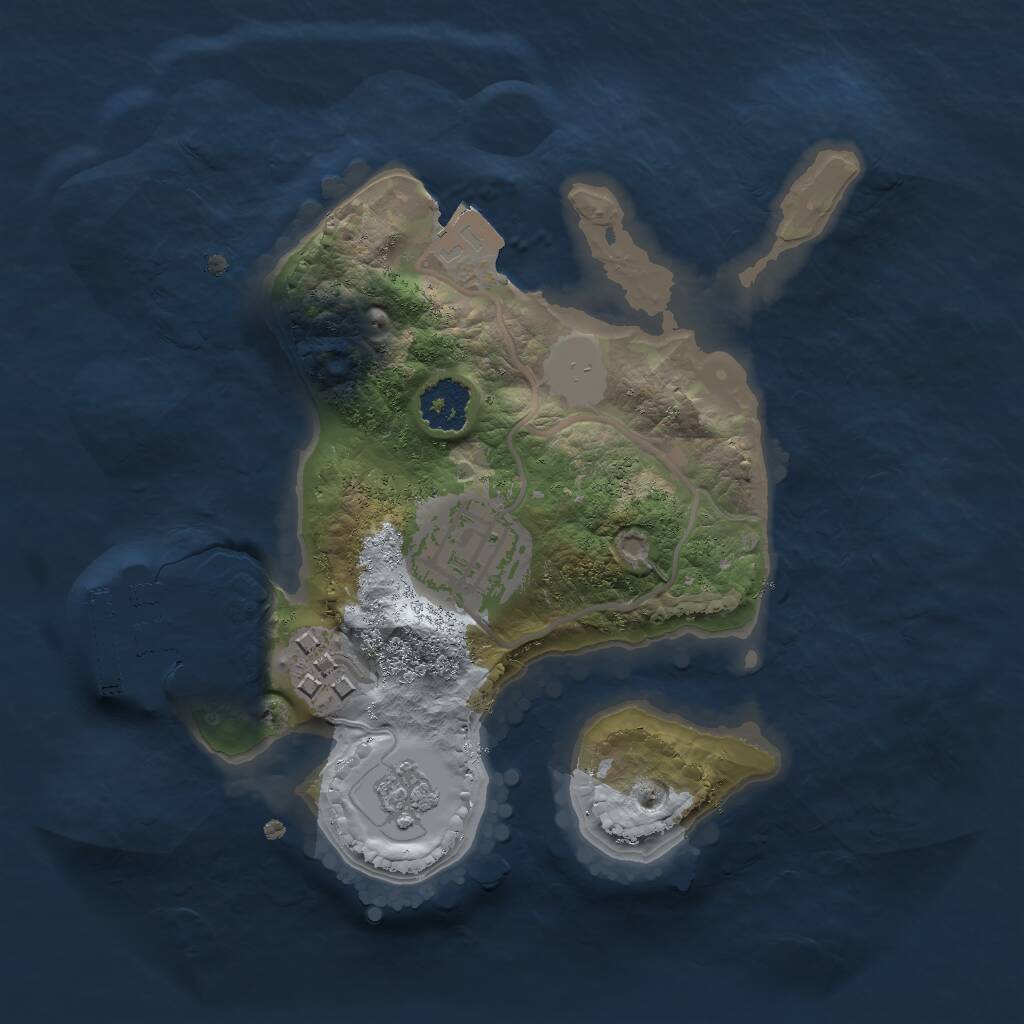 Rust Map: Procedural Map, Size: 2000, Seed: 1232, 5 Monuments