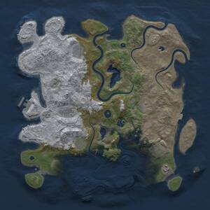 Thumbnail Rust Map: Procedural Map, Size: 4100, Seed: 586572, 14 Monuments