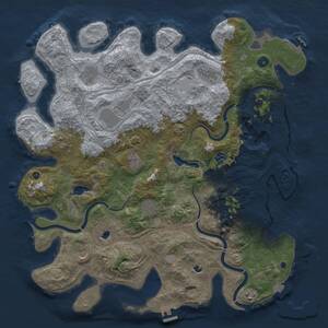 Thumbnail Rust Map: Procedural Map, Size: 4500, Seed: 310738117, 17 Monuments