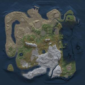 Thumbnail Rust Map: Procedural Map, Size: 3500, Seed: 78962565, 16 Monuments