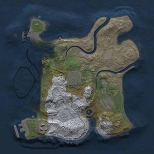 Thumbnail Rust Map: Procedural Map, Size: 2500, Seed: 315922526, 9 Monuments